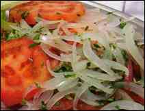 Ensalada de Cebollas Crudas- Receta Típica Vegetariana 