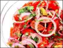 Ensalada de Jitomate y Cebolla- Receta Vegetariana Mexicana 