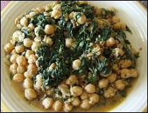 Espinacas con Garbanzos