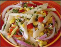Fresca Ensalada de Espinaca con Jícama