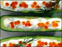 Barquitas de Pepino- Receta Mexicana 