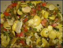 Ensalada de Nopales con Habas Receta para Cuaresma