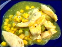 Pollo con Crema de Elote 