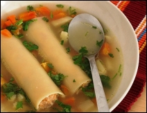 Sopa de Canelones Rellenos- Receta de Tradición Mexicana 