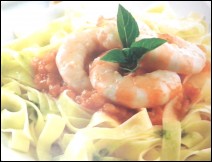 Tallarines a la Ragú y Camarones Receta Navideña
