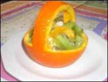 Bonitas y originales canastitas rellenas con fruta como se elaboran en San Luis Potosí