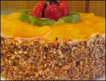 Pastel de Frutas y Almendras Estilo Aguascalientes 