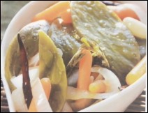 Nopales en Escabeche Receta Fiestas Patrias