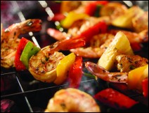 Brochetas de Camarón al Pastor 