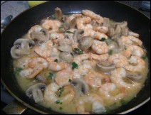 Camarones con Champiñones para Semana Santa