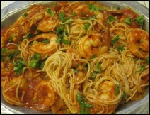 Espagueti de Almejas y Camarones 