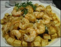 Papas con Camarones y Espinacas Receta Para Semana Santa