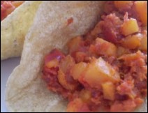 Tacos de Canasta de Papas con Longaniza