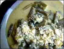Ejotes con Huevo en Taco