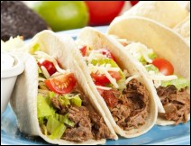 Tacos de Fajita de Res con Cebolla y Pimiento 