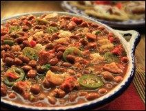 Tacos de Frijoles con Chorizo 