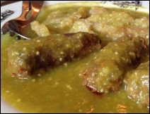 Tacos de Longaniza en Chile Verde 