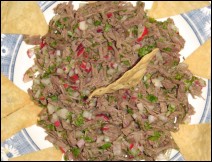 Tacos de Salpicón de Res 