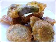 Alcachofas enharinadas con Pasta – Receta Vegetariana Tradicional
